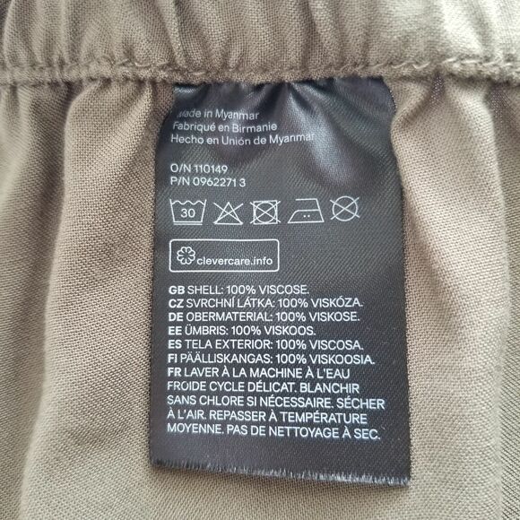 Divided H&M Pants Size 3XL High-Rise Pull-On Green Tapered Pockets Viscose New - Picture 7 of 8